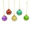 Kurt Adler 45MM Miniature Multicolored Glass Reflector Christmas Ornaments, 9-Piece Boxed Set